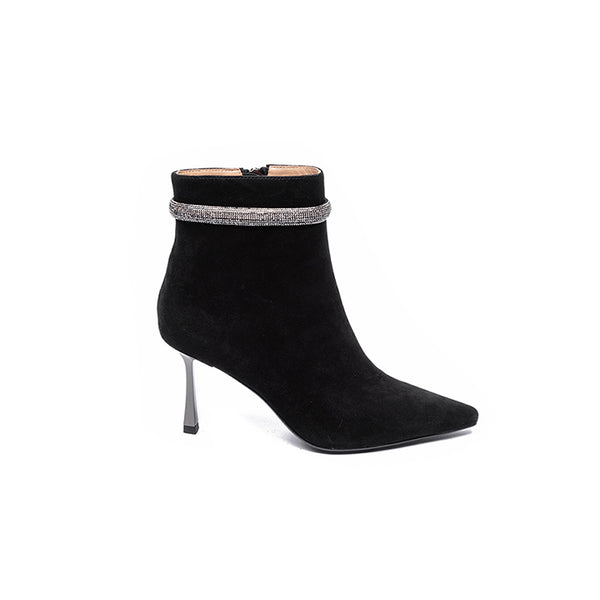 Sindel - Black Gun  Luxury Embellished Boots