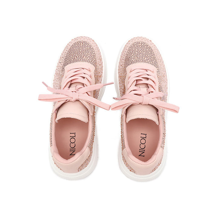 Bialik - Peach Luxury Embellished Sneakers