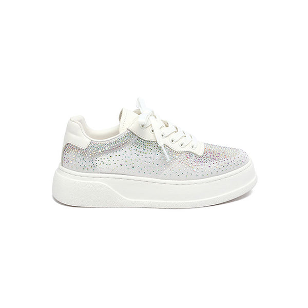 Bialik - White  Luxury Embellished Sneakers 