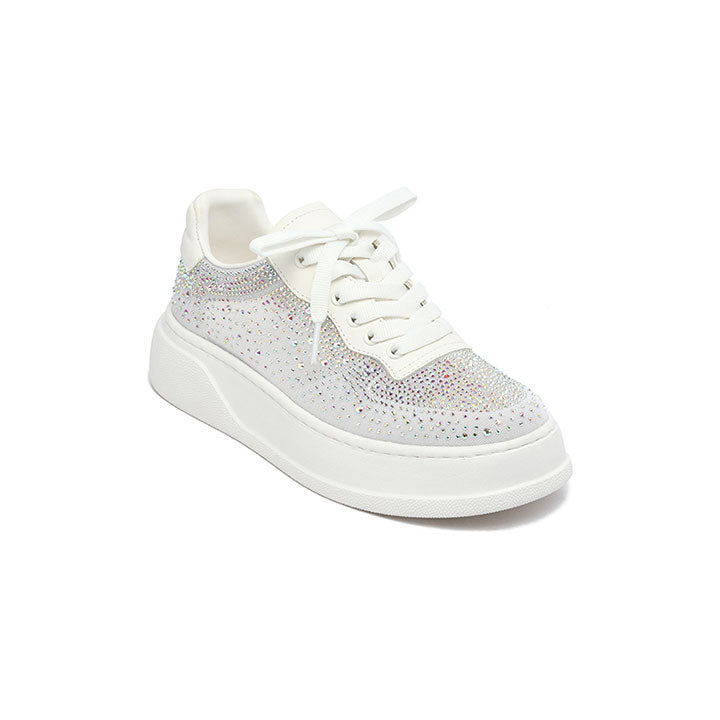 Bialik - White  Luxury Embellished Sneakers 