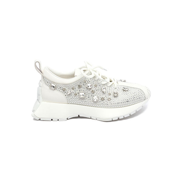 Eileen - White  Luxury Embellished Sneakers 