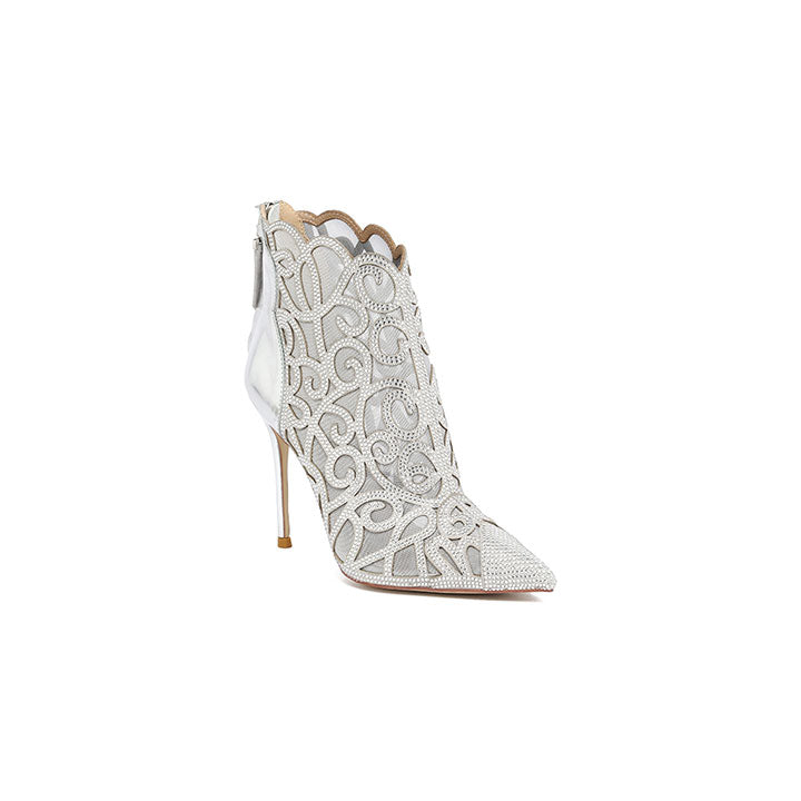 Haldor - Silver Luxury Embellished Boot