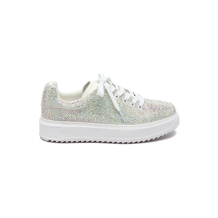 Hanneke - White Luxury Embellished Sneakers