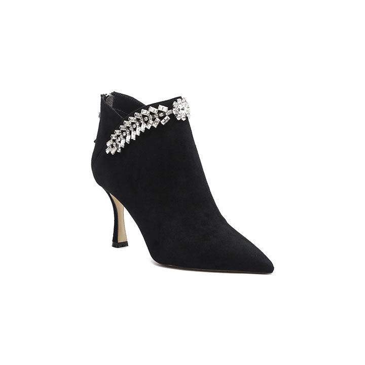 Hawise-Black Luxury Embellished Boots