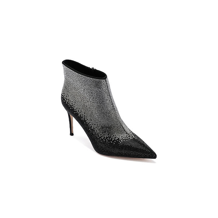 Ornella-Black  Luxury Embellished Boots