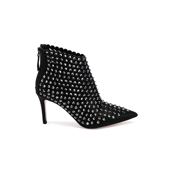 Orsolo-Black  Luxury Embellished Boots