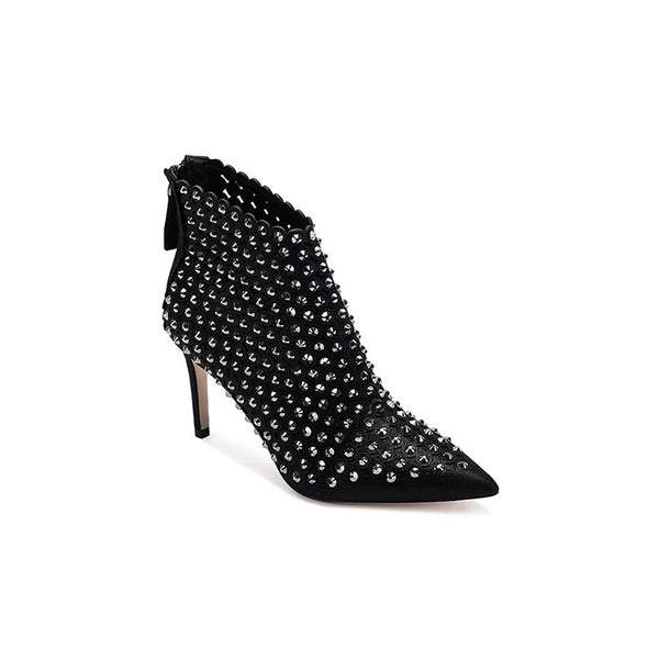 Orsolo-Black  Luxury Embellished Boots