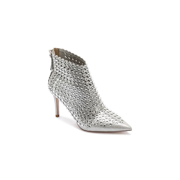 Orsolo-Silver  Luxury Embellished Boots