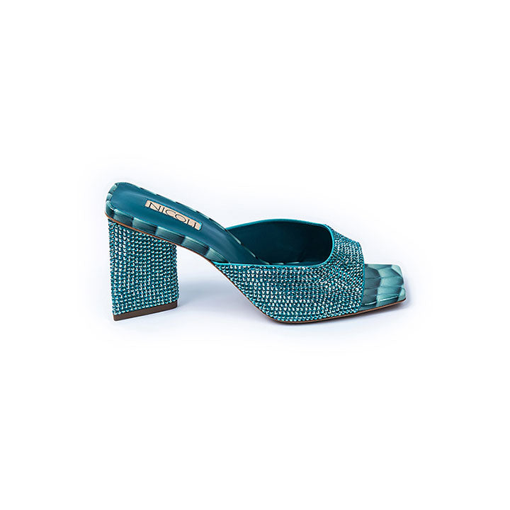 Versavi  Luxury Embellished Box Heel 